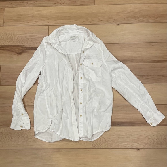 lucky brand white flowy button up - Picture 2 of 4